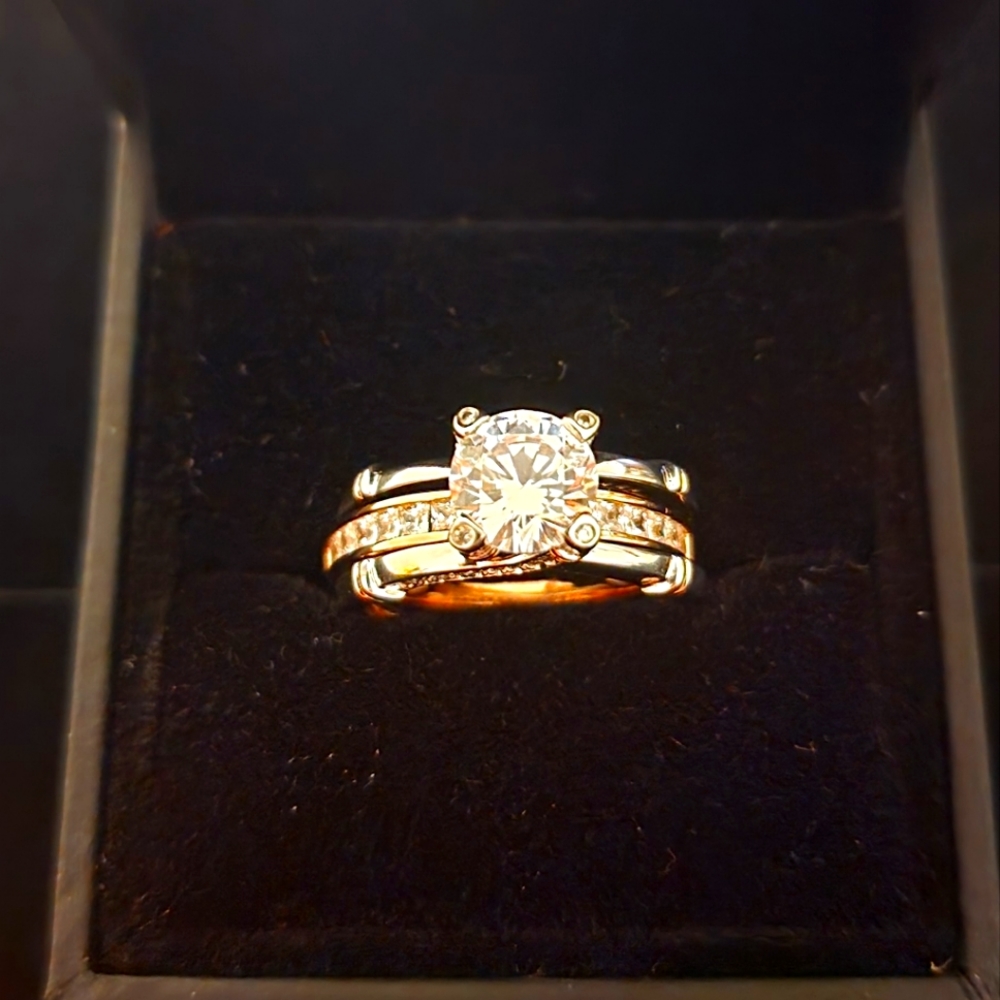 Jeulia 2pc. Sterling Silver Rings